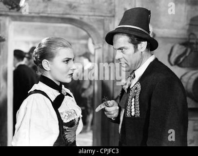 Winnie Markus et Sepp Rist dans 'Wally des vautours', 1940 Banque D'Images