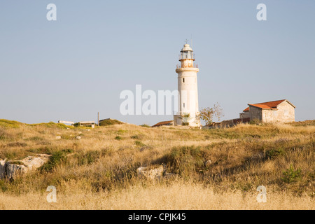 Phare de Paphos, Chypre. Banque D'Images