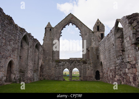 Une vue de l'abbaye de Haughmond, Shropshire, au Royaume-Uni. Les ruines d'une Abbaye Augustinienne. Banque D'Images