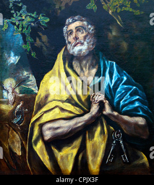 St Peter repenti, 1610, par El Greco, Nasjonalgalleriet, National Gallery, Oslo, Norvège, Europe Banque D'Images