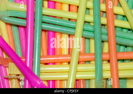 Couleur de fond pailles de couleur Banque D'Images