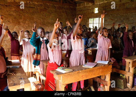 Les étudiants kenyans en classe de l'école Banque D'Images