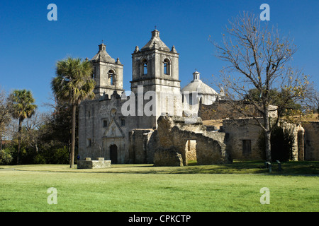 Mission Concepcion, San Antonio, Texas Banque D'Images