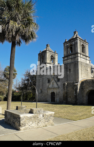 Mission Concepcion, San Antonio, Texas Banque D'Images