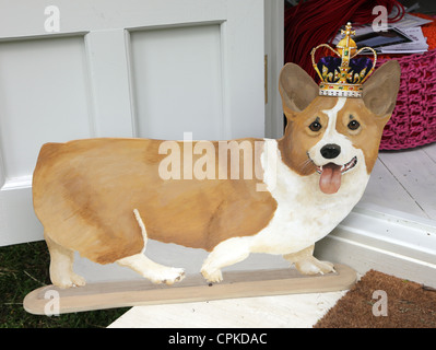 Corgi jubilé, Annabel Lewis Retraite Artisan, Chelsea Flower Show 2012 Banque D'Images