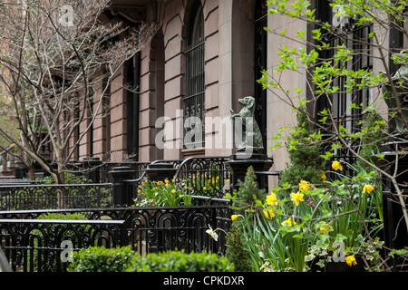 Grès, West 10th Street, NEW YORK CITY Banque D'Images