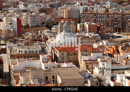 Vue sur la ville de Cartagena, Espagne Banque D'Images