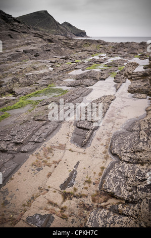 Crackington Haven sur la côte nord des Cornouailles Banque D'Images