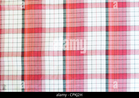 Red, white and black checkered texture plaid Banque D'Images