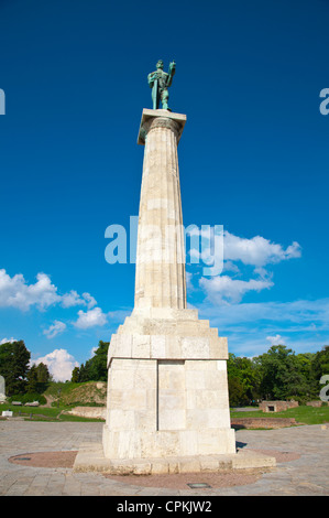 Pobednik statue de la victoire (1928) de Ivan Mestrovic au Beogradska tvrdava la forteresse de Belgrade en Serbie à Belgrade Kalemegdan Banque D'Images