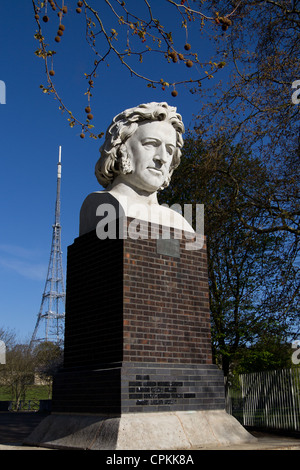 Statue en tête Paxton Crystal Palace Park Banque D'Images