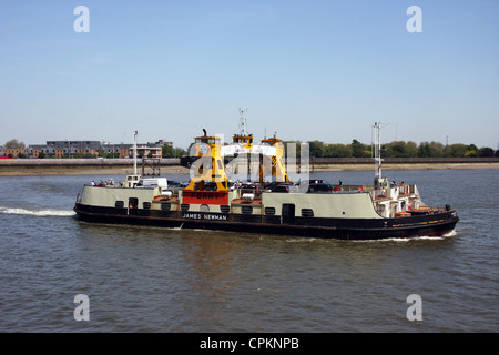 La Woolwich Ferry Gratuit est un service de bateau sur la Tamise, Londres, Royaume-Uni. Banque D'Images