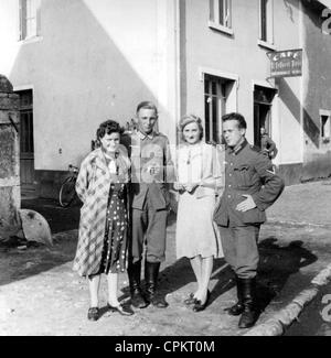 Les soldats allemands en France occupée, 1941 Banque D'Images