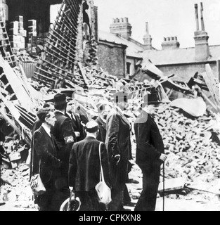 Winston Churchill à Londres, 1940 Banque D'Images