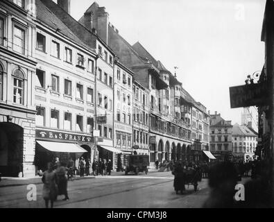 La Sendlinger Strasse à Munich, autour de 1920 Banque D'Images