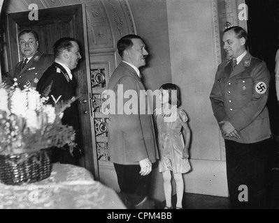 Adolf Hitler félicite Alfred Rosenberg à son anniversaire, 1938 Banque D'Images