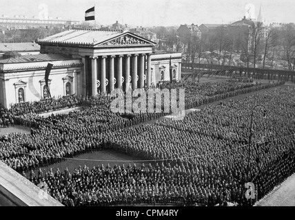 Rassemblement à l'Koenigsplatz à Munich, 1933 Banque D'Images