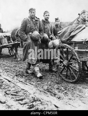 Les soldats allemands marchant au front de l'Est, 1942 Banque D'Images