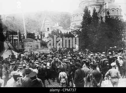 Les troupes allemandes à Tbilissi, 1918 Banque D'Images