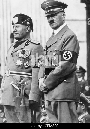 Benito Mussolini et Adolf Hitler, 1937 Banque D'Images