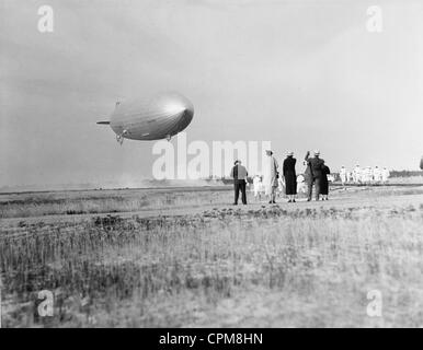 LZ 129 "Hindenburg" à Lakehurst, 1936 Banque D'Images