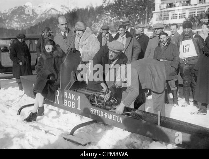 Valier à l'rocket sled, 1929 Banque D'Images