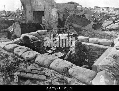 Les soldats allemands au mur de l'Atlantique, 1943 Banque D'Images