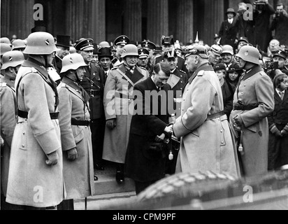 Adolf Hitler et Paul von Hindenburg sur le Heldengedenktag (Heroes Memorial Day), 1934 Banque D'Images