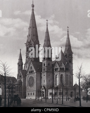 Le Kaiser Wilhelm Memorial Church à Berlin Banque D'Images