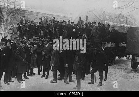 Grève des chemins de fer dans l'Empire allemand, 1922 Banque D'Images