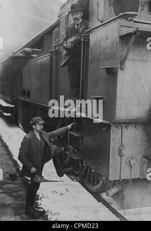Grève des chemins de fer dans l'Empire allemand, 1922 Banque D'Images
