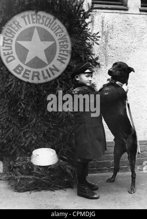 Hommage à un chien par la Société de protection des animaux allemand, 1931 Banque D'Images