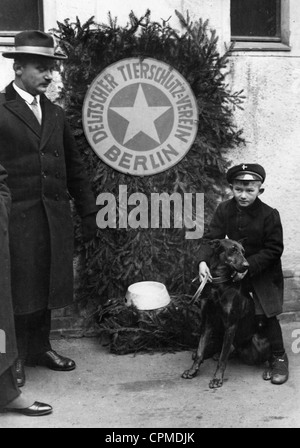 Hommage à un chien par la Société de protection des animaux allemand, 1931 Banque D'Images