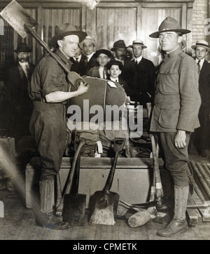 Les soldats américains au cours de la mobilisation de la Première Guerre mondiale, 1917 Banque D'Images