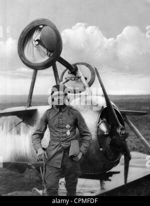 Pilote allemand lors de la Première Guerre mondiale, 1917 Banque D'Images
