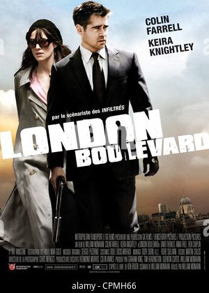 London Boulevard année : 2011 Etats-Unis / Royaume-Uni directeurs : William Monahan Colin Farrell, Keira Knightley affiche française Banque D'Images