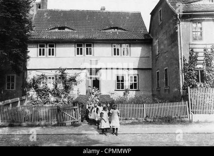 La maison natale de Christian Gotthilf Salzmann dans Soemmerda, 1913 Banque D'Images