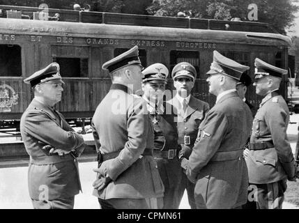 Adolf Hitler en 1940, Compiègne Banque D'Images