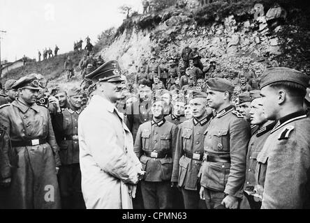 Adolf Hitler lors d'une butée à l'avant en France, 1940 Banque D'Images