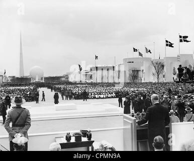 Franklin Delano Roosevelt s'ouvre l'Exposition mondiale de New York, 1939 Banque D'Images