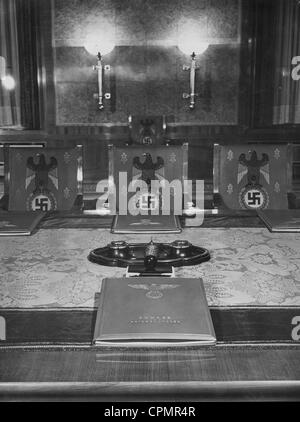 Salle de l'assemblée générale du Cabinet dans la nouvelle chancellerie du Reich, 1939 Banque D'Images