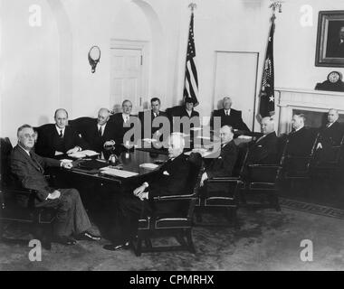 Le cabinet de Franklin Delano Roosevelt, 1937 Banque D'Images