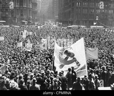Manifestation du Parti communiste à Philadelphie, 1935 Banque D'Images