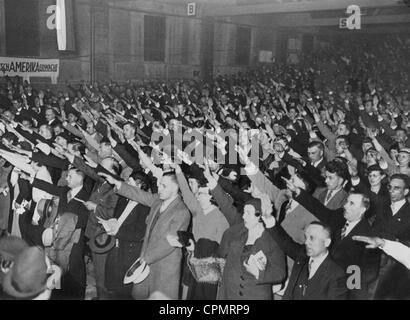 Rassemblement de l'organisation de l'Allemand-américains sympathisants nazis, DAWA (Deutsch-amerikanischer Wirtschaftsausschuss), nouveau Banque D'Images
