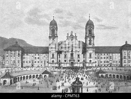 L'Abbaye d'Einsiedeln Banque D'Images