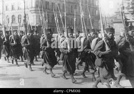 Les troupes françaises au cours de l'occupation de la Rhénanie, 1923 Banque D'Images