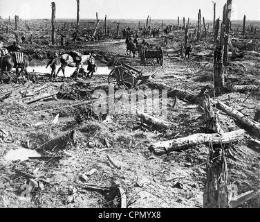 L'offre britannique d'un passage de train de bataille à Somme, 1916 Banque D'Images