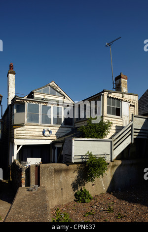 Une maison de plage à Whitstable, Kent. Banque D'Images