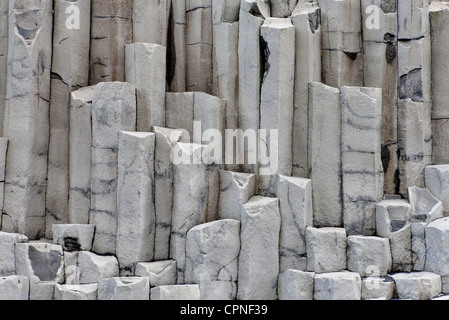 Close-up de la colonne de basalte, de l'Islande Banque D'Images