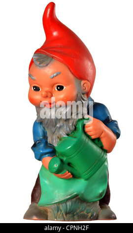 Kitsch / souvenir, gnome de jardin, avec arrosoir, fabriqué par Heissner, Allemagne, vers 1962, droits additionnels-Clearences-non disponible Banque D'Images
